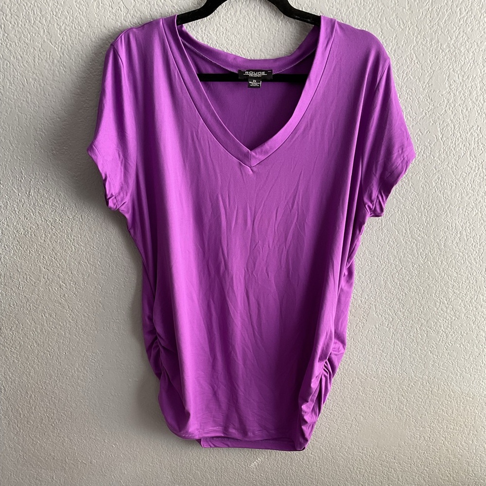 Purple V-Neck T-Shirt
